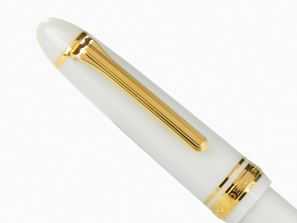 Bolígrafo Sailor 1911 Large Series, Blanco, Adornos en Oro, 16-1009-610