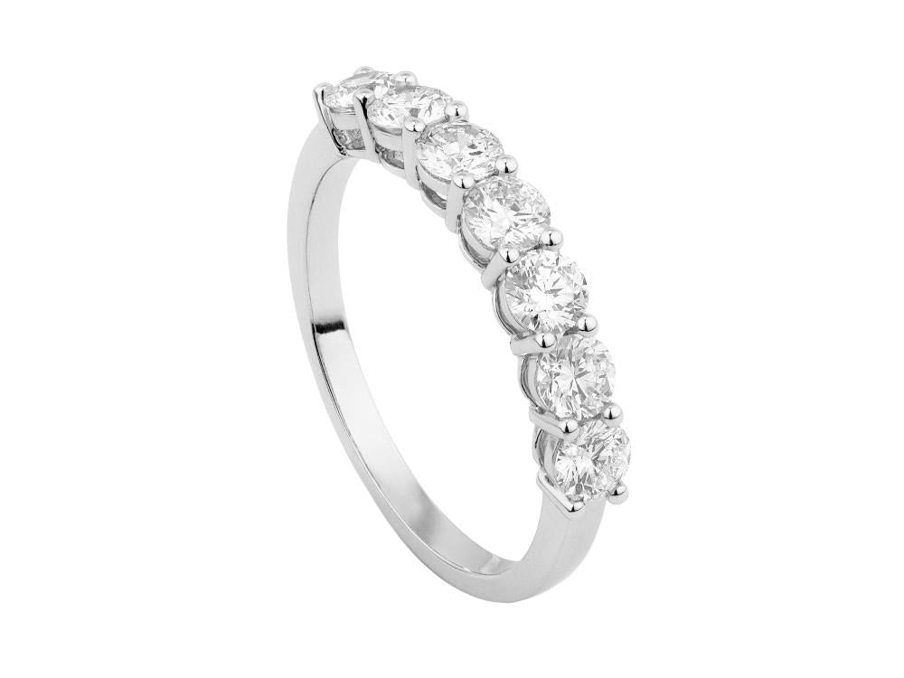 Solitario Anillo Alianza de 18K Oro Blanco de 1 ct, LRW60102-14