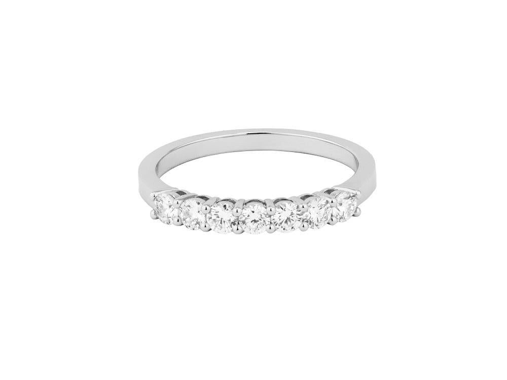Solitario Anillo Alianza de 18K Oro Blanco 0.5 ct, LRW60104-14