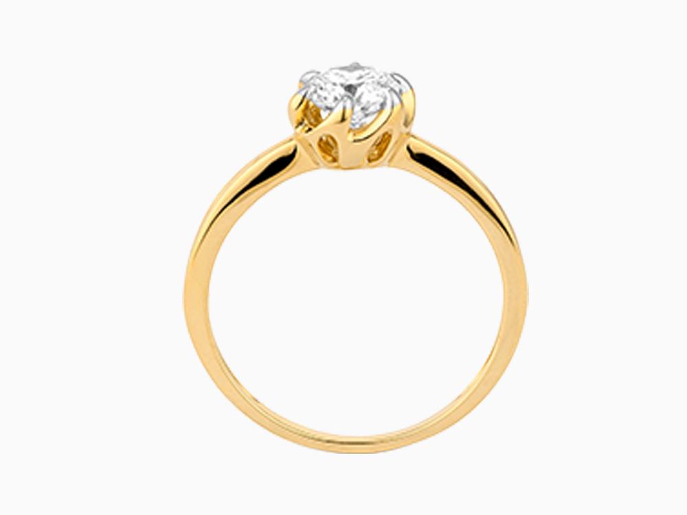 Solitario Anillo Solitario Brillante de Oro 18K 0.6 ct, LRY00585-065-14