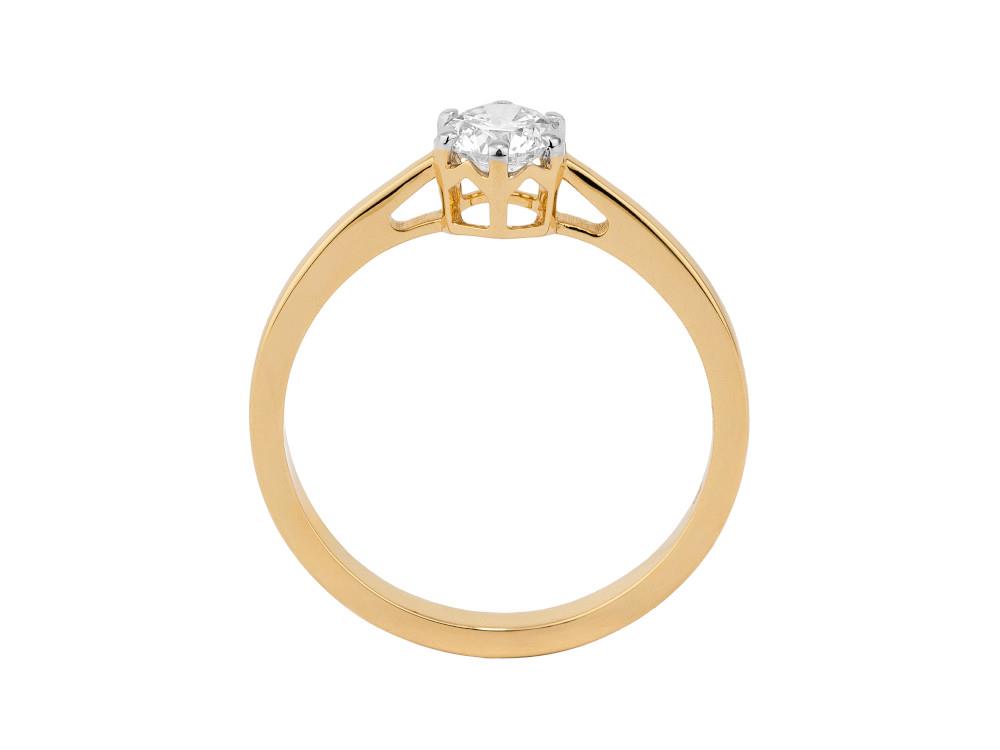 Solitario Anillo Solitario Brillante de oro de 18K de 0.4 ct, LRY23702-14