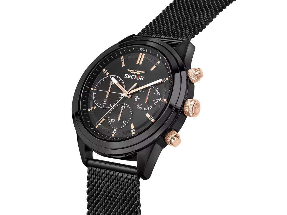 Reloj de Cuarzo Sector No Limits 670, PVD, Negro, 45 mm, R3253540002
