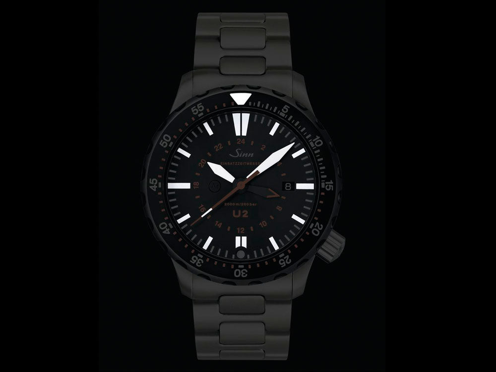 Reloj Diver Sinn U2 SDR , ETA 2893-2, 44 mm, 200 atm, Negro, 1020.040 MB72