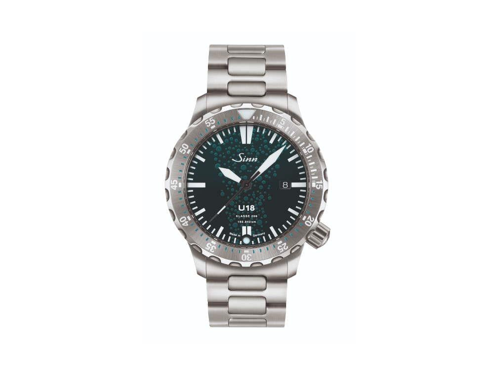 Reloj Automático Sinn U18, SW 300-1, 44 mm, Azul, Edición Limitada, 1028.010