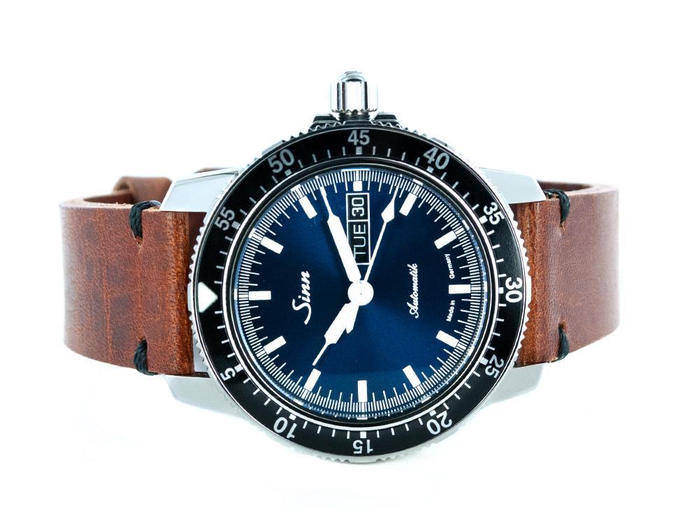 Reloj Automático Sinn 104 St Sa I B, Azul, Cuero, 41mm, 104.013 LB156