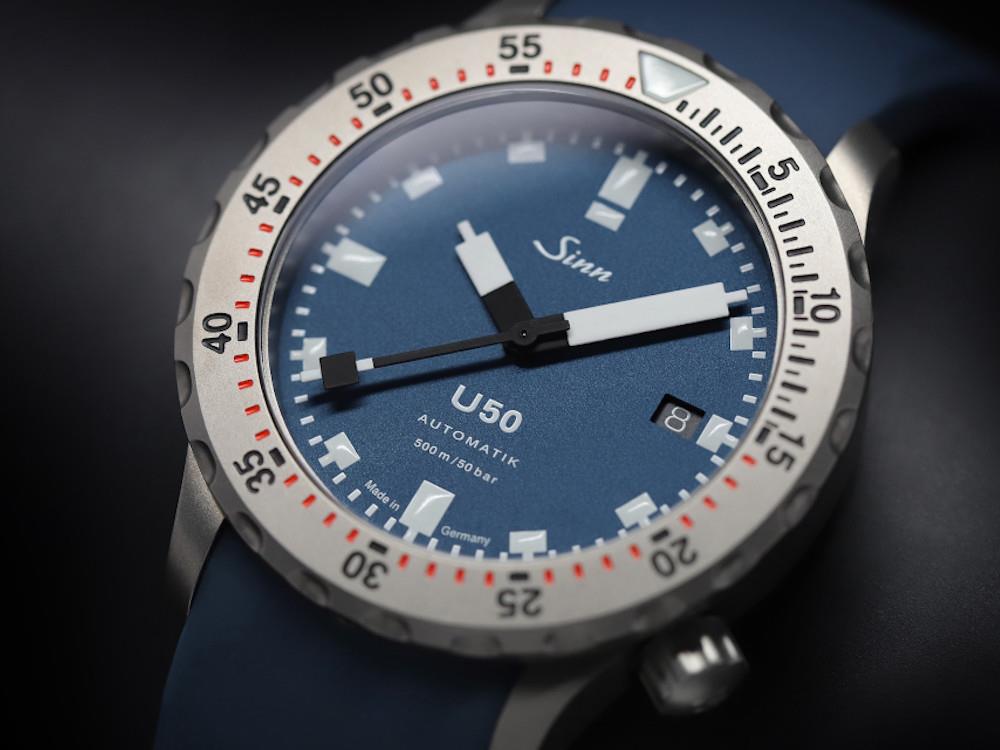 Reloj Automático Sinn U50 B, 41mm, 50 atm, Acero inoxidable submarino, 1050.0101