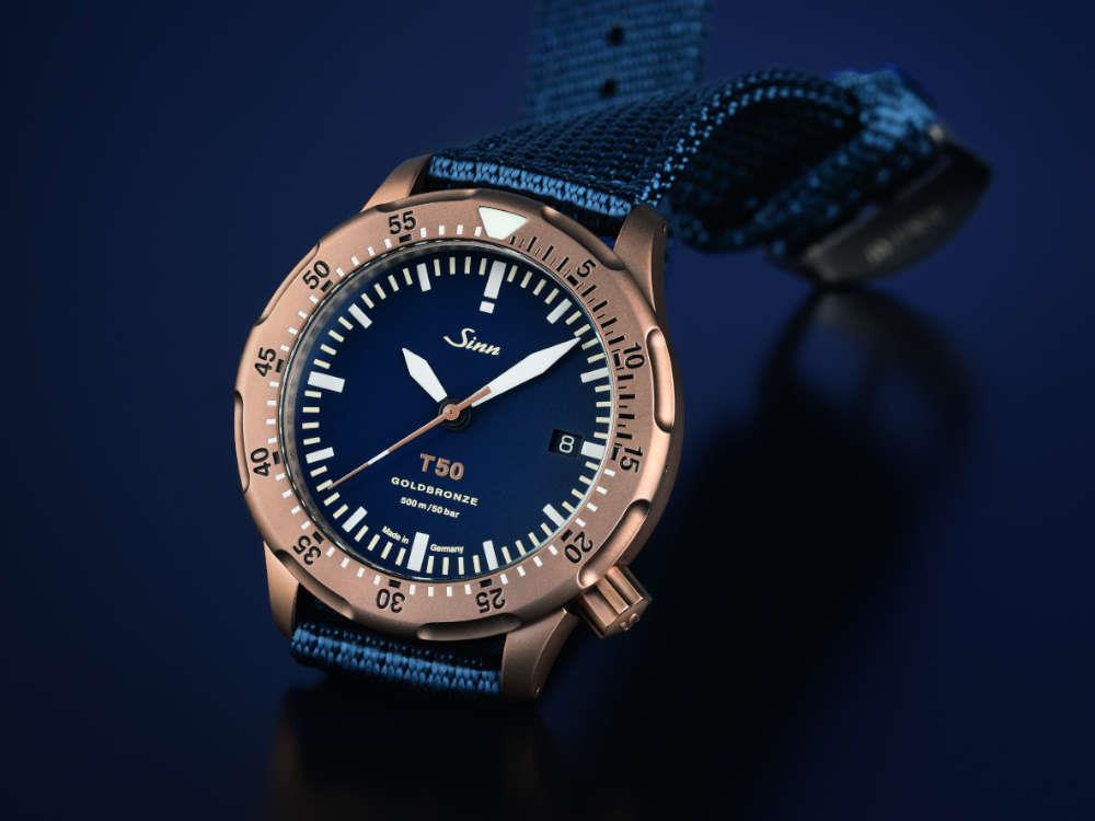 Reloj Automático Sinn T50 Goldbronze B, 50 atm, Edición Limitada, 1052.062