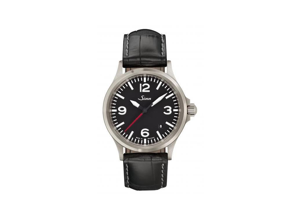 Reloj Automático Sinn 556 A RS, SW 200-1, Negro, Correa de piel, 556.0141 LB1