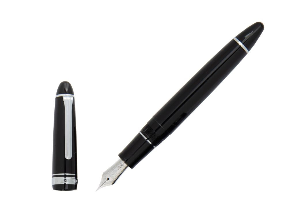 Estilográfica Sailor 1911 Large Silver Series, Negro, Cromo, 11-2024-420