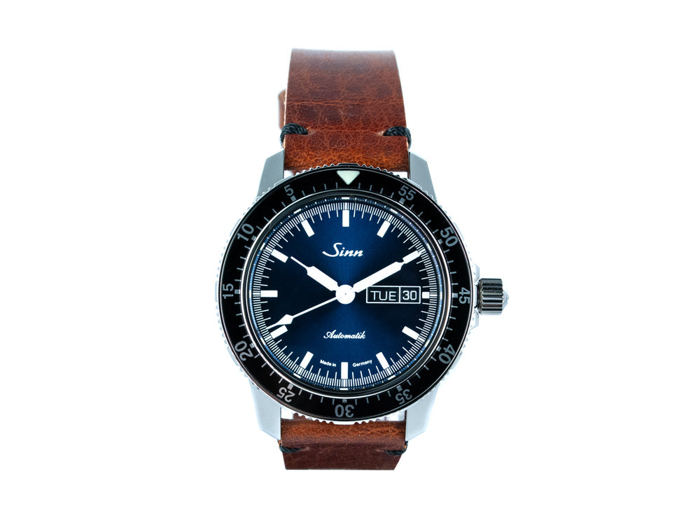 Reloj Automático Sinn 104 St Sa I B, Azul, Cuero, 41mm, 104.013 LB156