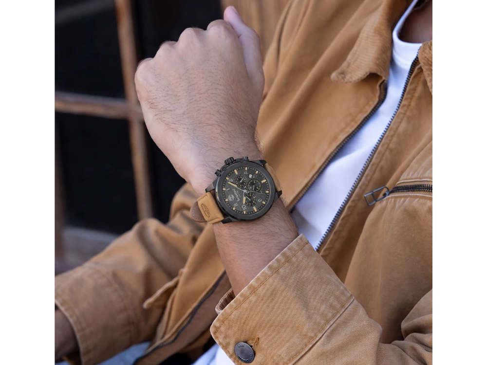 Reloj de Cuarzo Timberland Fast Strike, PVD, Negro, 46 mm, TDWGF0109503