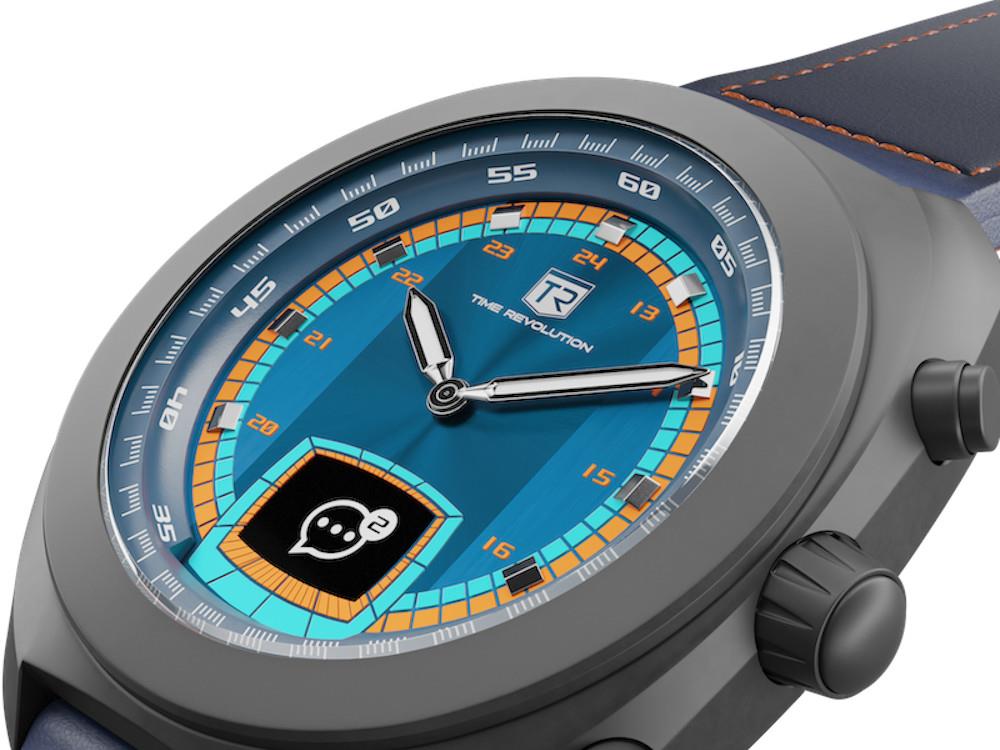 Reloj Híbrido Time Revolution Hybrid 01 Aurora PVD, Azul, 42 mm, TR01.4B-1