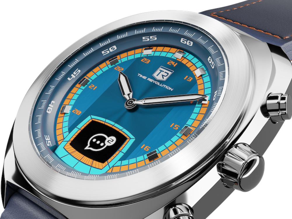 Reloj Híbrido Time Revolution Hybrid 01 Aurora SS, Azul, 42 mm, TR01.4S-1
