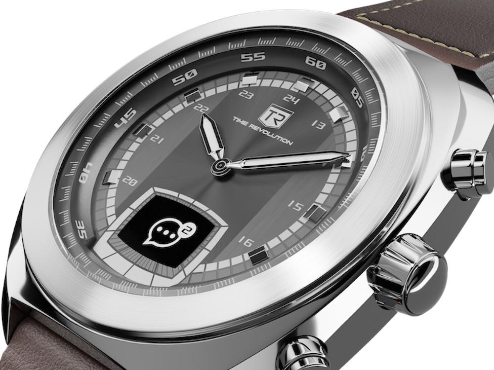 Reloj Híbrido Time Revolution Hybrid 01 Eclipse SS, Negro, 42 mm, TR01.4S-2-1