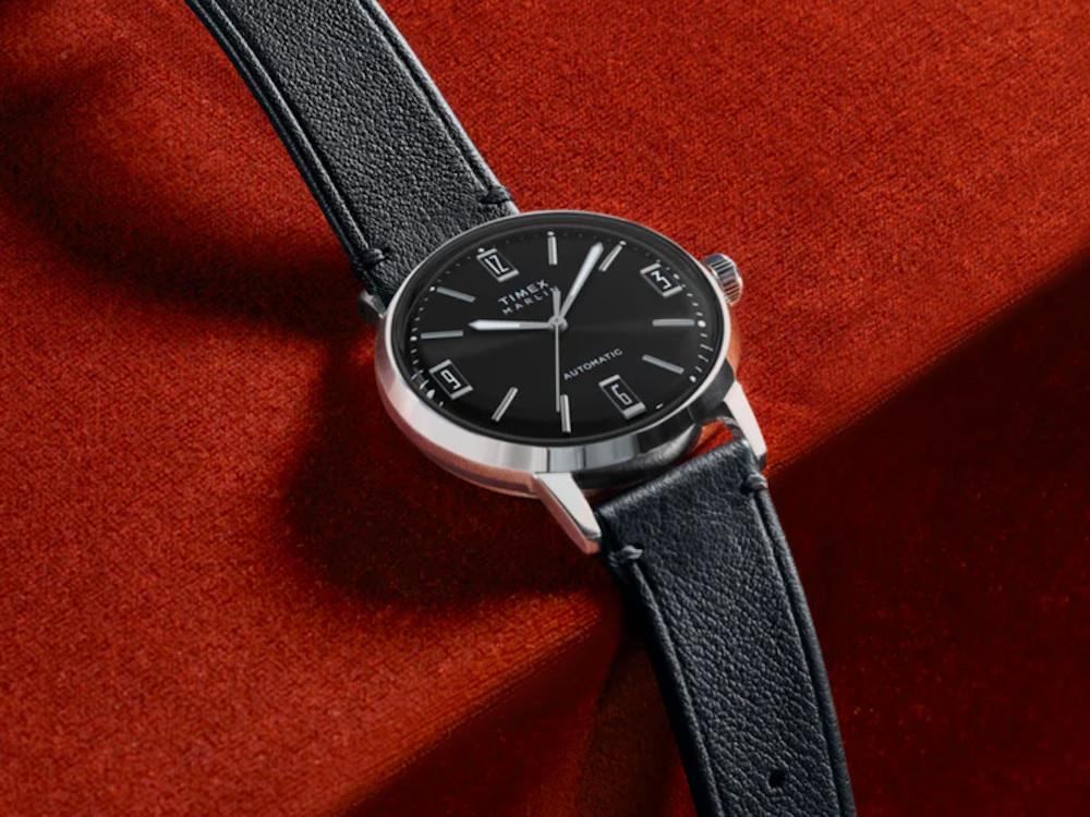 Reloj Automático Timex Marlin Men’s Leather, Negro, 40 mm, TW2W59700