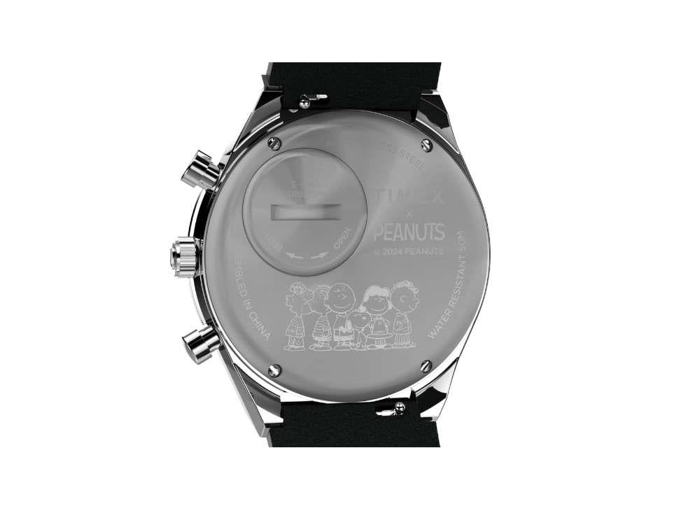Reloj de Cuarzo Timex Q Timex Chronograph x Peanuts Snoopy, Blanco, TW2W68900