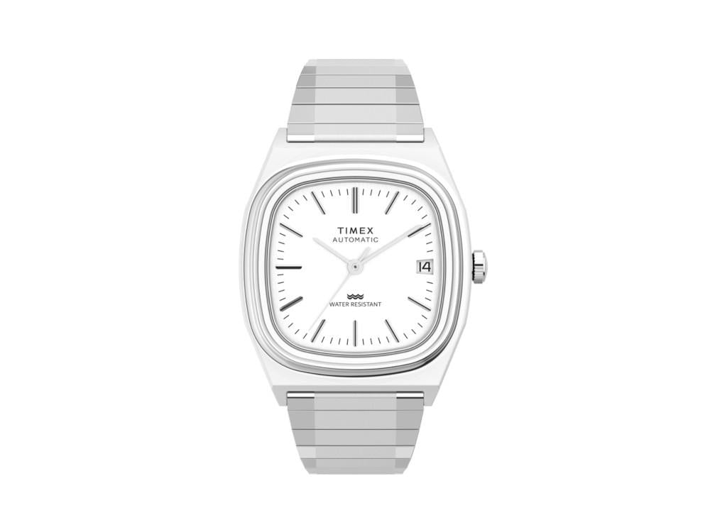 Reloj Automático Timex E Line, Blanco, 34 mm, TW2W70800