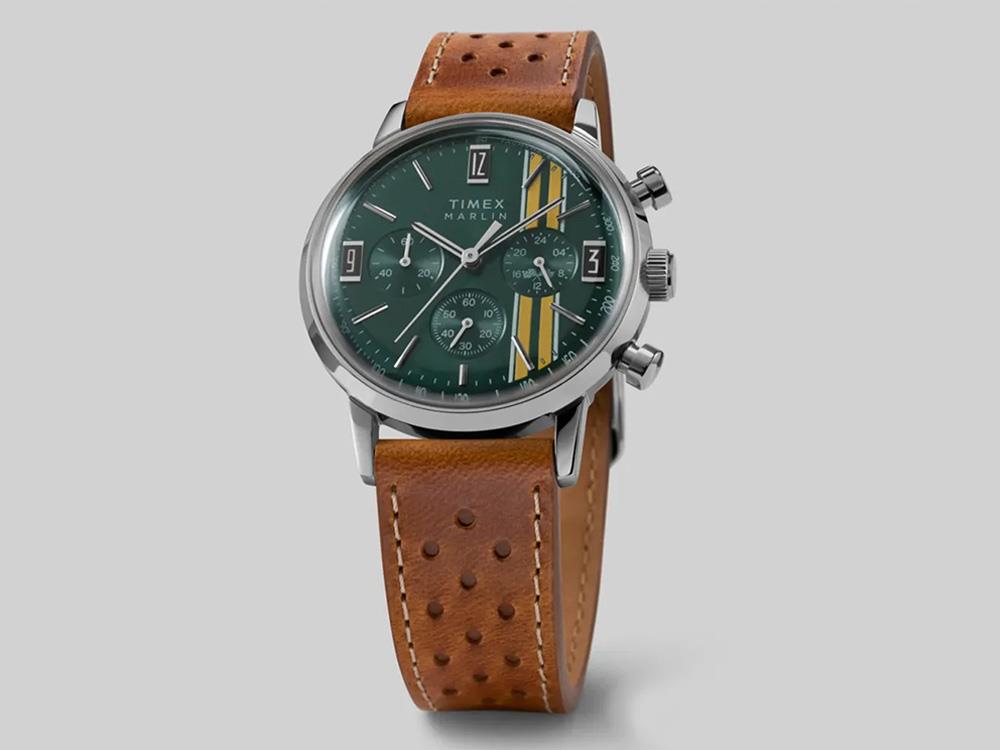 Reloj de Cuarzo Timex Marlin, Verde, 40 mm, Cronógrafo, TW2W99100