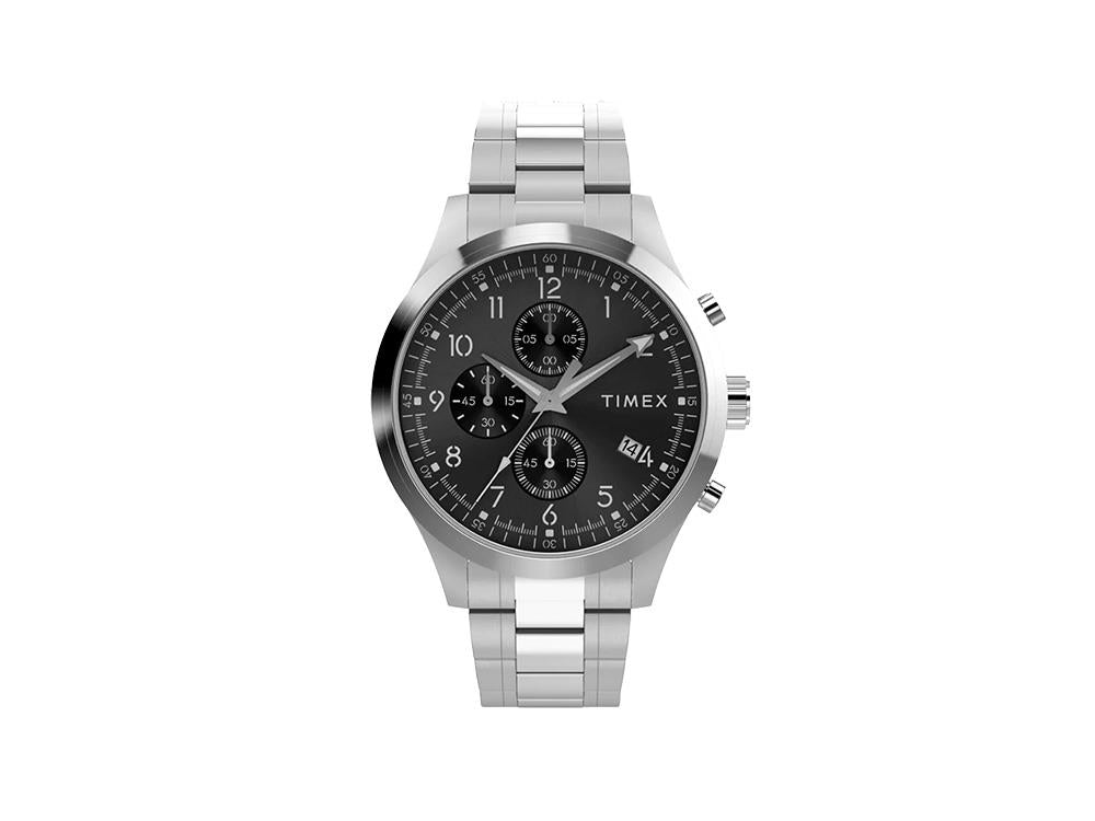 Reloj de Cuarzo Timex Trend Dress Chronograph, Negro, 43mm, TW2Y01400