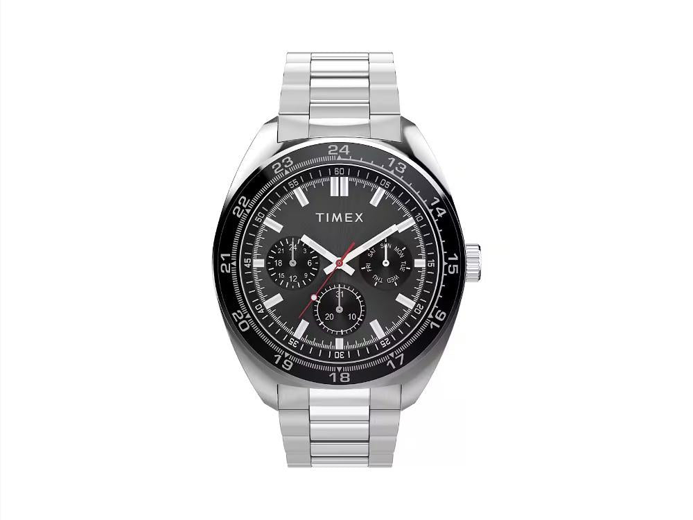 Reloj de Cuarzo Timex Weston, Acero reciclado, Negro, 45 mm, TW2Y22600