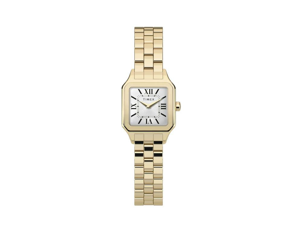 Reloj de Cuarzo Timex Legacy Addison, PVD Oro, Blanco, TW2Y23700