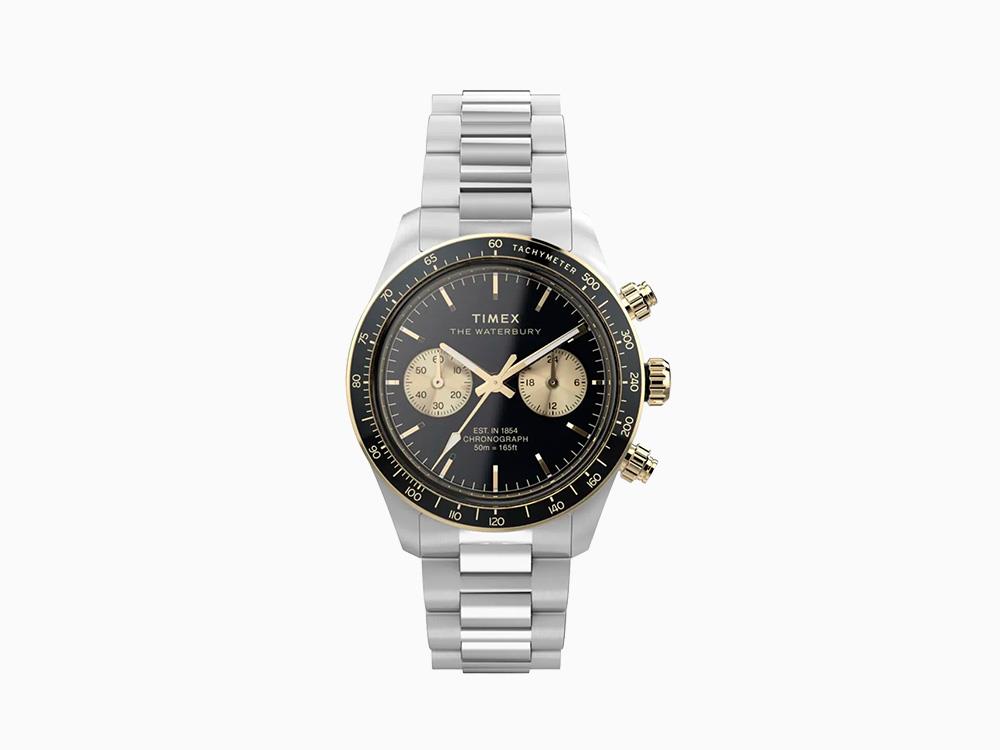 Reloj de Cuarzo Timex Waterbury Heritage, Negro, 39 mm, Cronógrafo, TW2Y24000