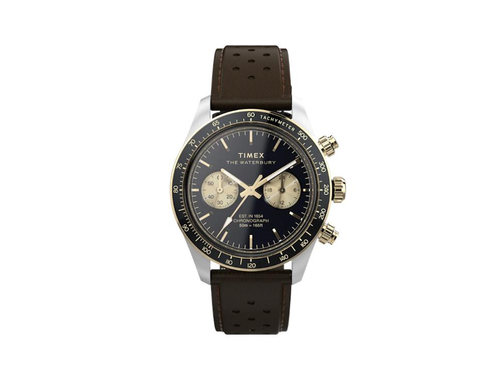 Reloj de Cuarzo Timex The Waterbury Heritage, Negro, Cronógrafo, TW2Y24100