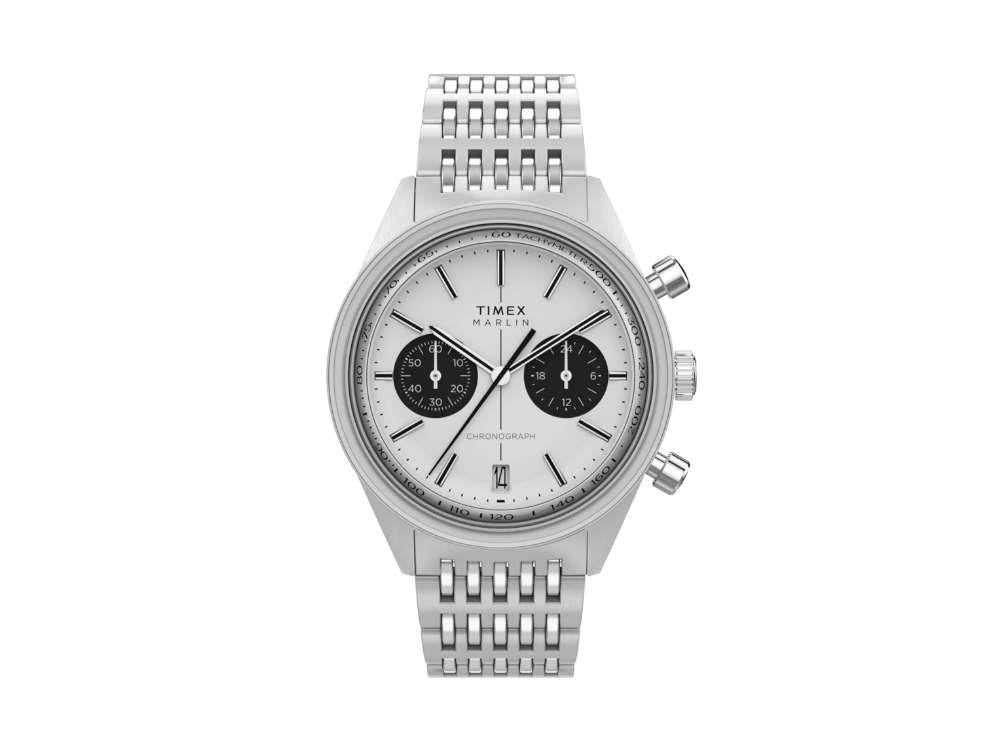Reloj de Cuarzo Timex Marlin Jet, Plata, 40 mm, Cronógrafo, TW2Y24600