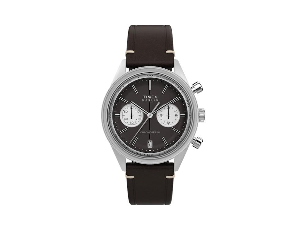 Reloj de Cuarzo Timex Marlin, Acero reciclado,Marrón, Cronógrafo,TW2Y24700
