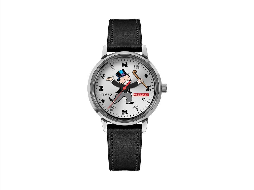 Reloj Automático Timex Monopoly Marlin, Acero reciclado, Plata, 38 mm, TW2Y46900