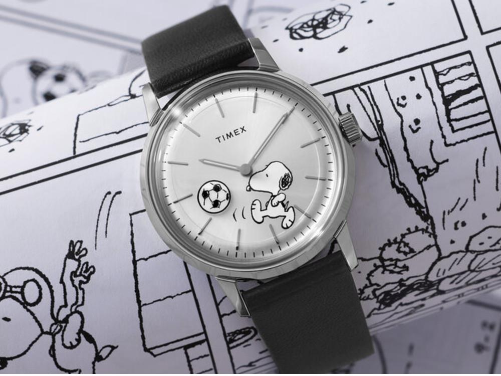 Reloj Automático Timex Marlin Peanuts x Football/Soccer, Plata, 40 mm, TW2Y53800