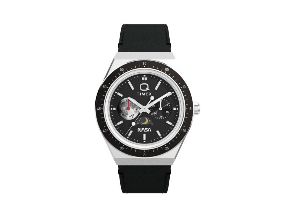Reloj de Cuarzo Timex Q Timex x Nasa, Negro, 40 mm, TW2Y56800