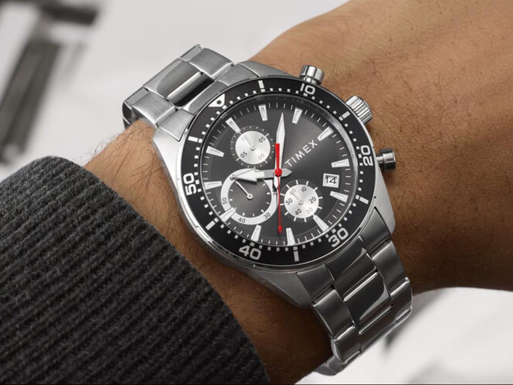 Reloj de Cuarzo Timex Trend Ridgefield, Negro, 42 mm, Cronógrafo, TW2Y56900
