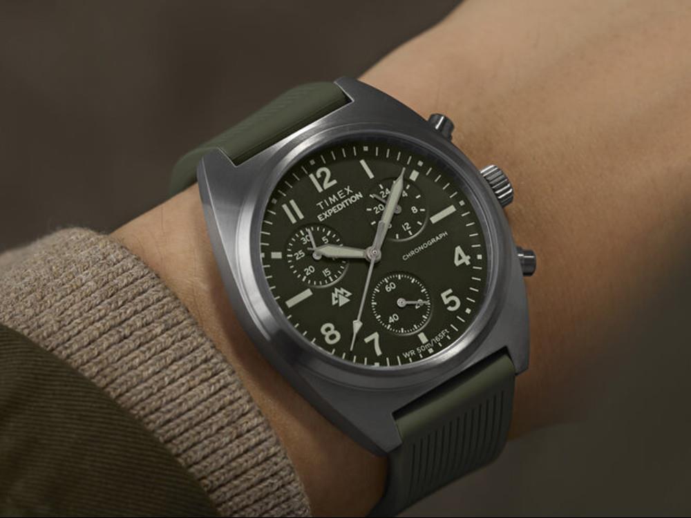 Reloj de Cuarzo Timex Expedition Capstone, Negro, 41 mm, Cronógrafo, TW2Y61100