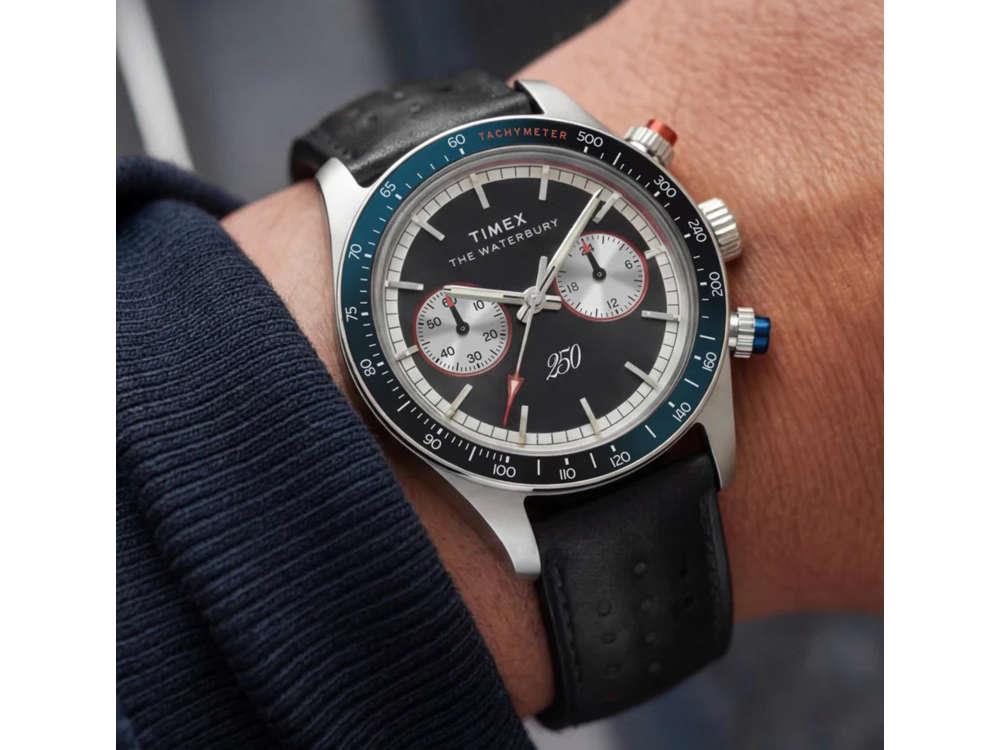 Reloj de Cuarzo Timex Waterbury Heritage America 250, Negro, 39 mm, TW6A06000