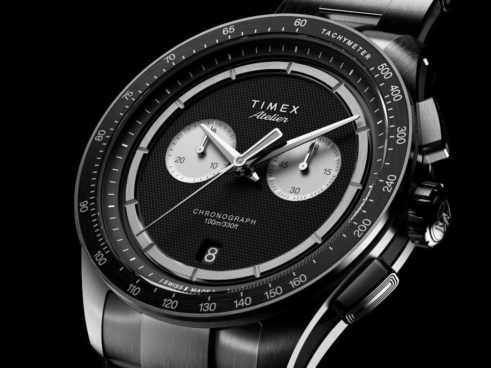 Reloj de Cuarzo Timex Atelier Chronograph M1q, Negro, 40 mm, TW6A06900