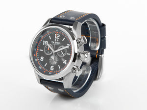 Reloj de Cuarzo TW Steel Fast Lane, Negro, 48 mm, Correa de piel, 10 atm, SVS311