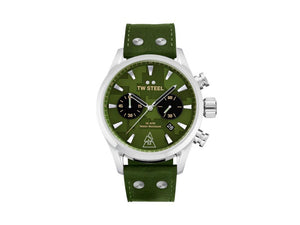 Reloj de Cuarzo TW Steel Blast, Verde, 48 mm, Correa de piel, 10 atm, VS98