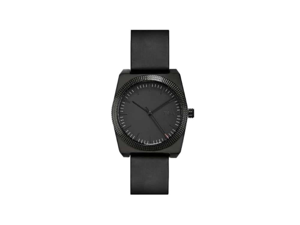 Reloj de Cuarzo Tibaldi Men's, Negro, 39mm x 46mm, Correa de piel, TMM-PVD-LT