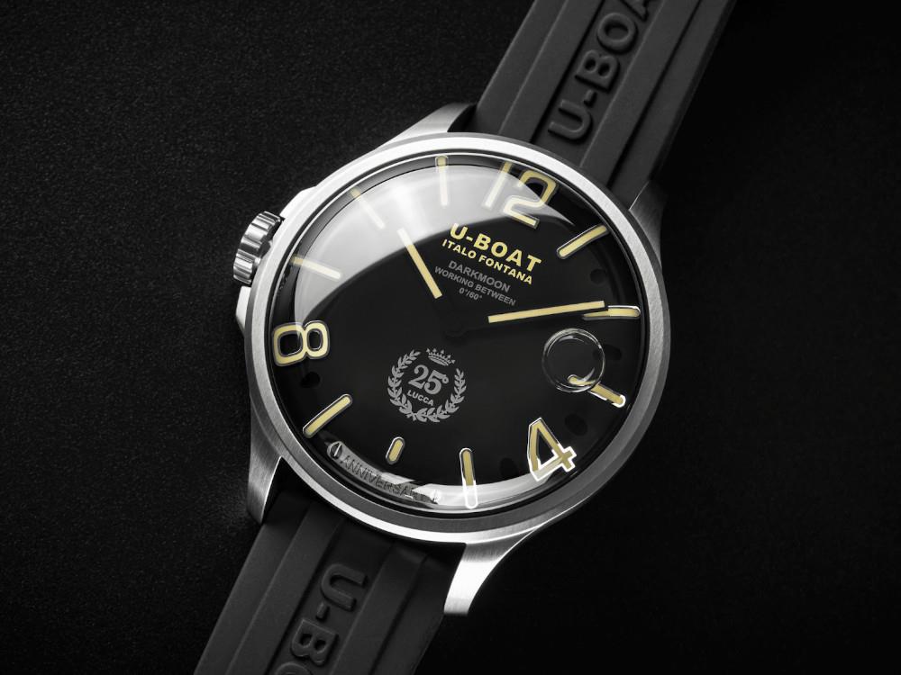 Reloj de Cuarzo U-Boat Capsoil Darkmoon 25° SS, Negro, Edición Limitada, 2027