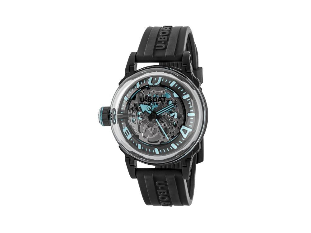 Reloj Automático U-Boat U-65, Acero Inoxidable 316L, PVD, 44 mm, Turquesa, 3348