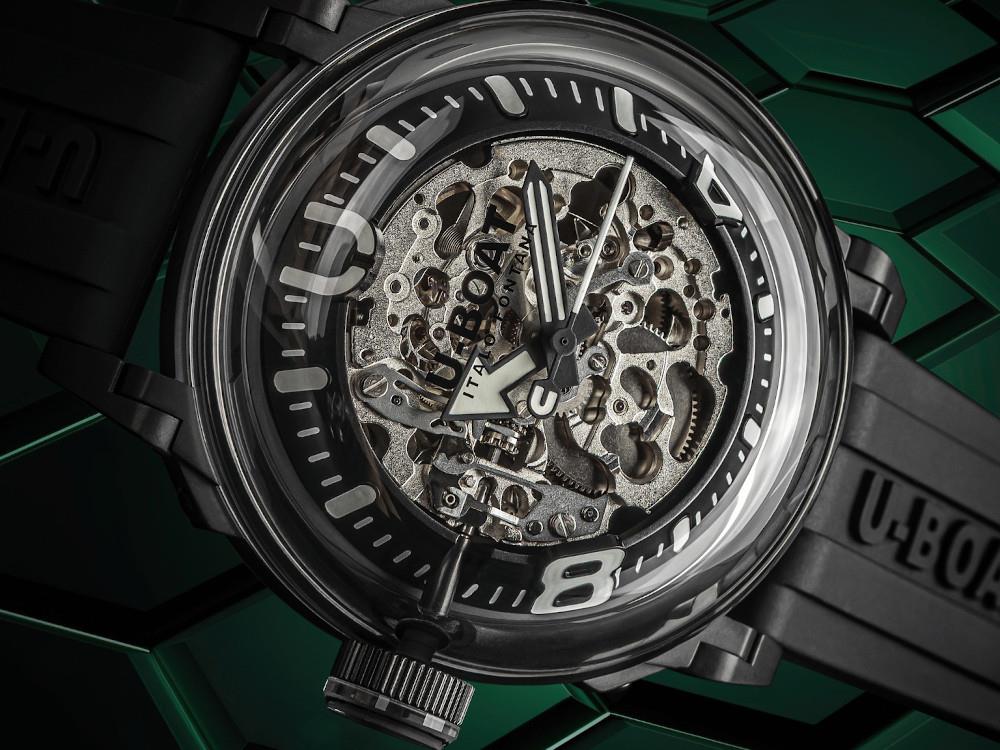 Reloj Automático U-Boat U-65, Acero Inoxidable 316L, PVD, 44 mm, Blanco, 3349