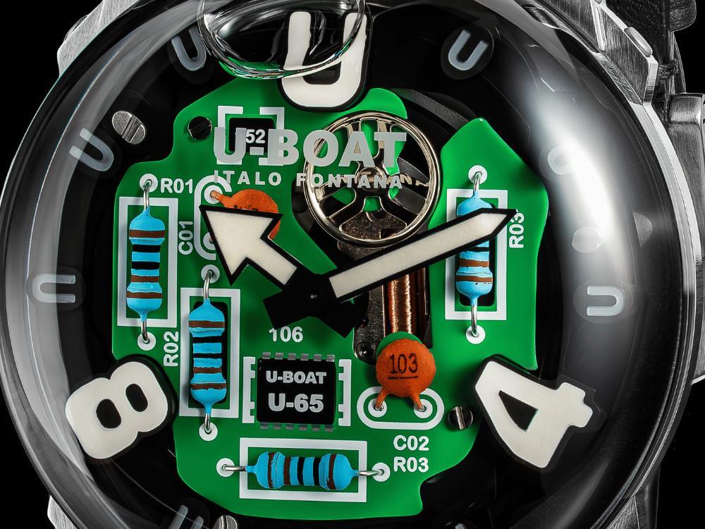Reloj de Cuarzo U-Boat U-65 TEK SS, 44 mm, Negro, 3364