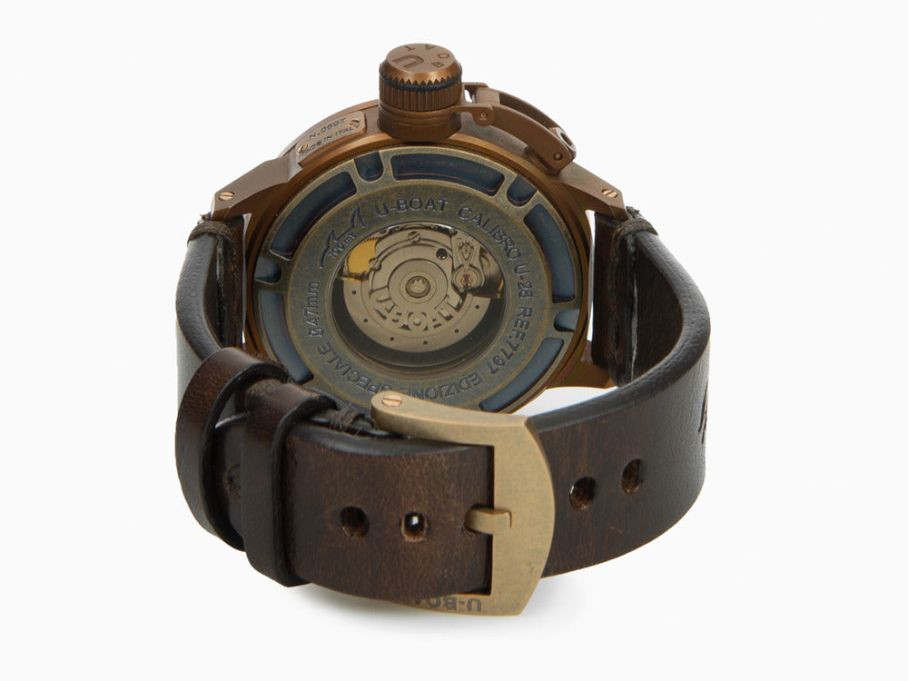 Reloj Automático U-Boat Classico U-47 Bronzo, Bronce, Negro, 47 mm, Piel, 7797