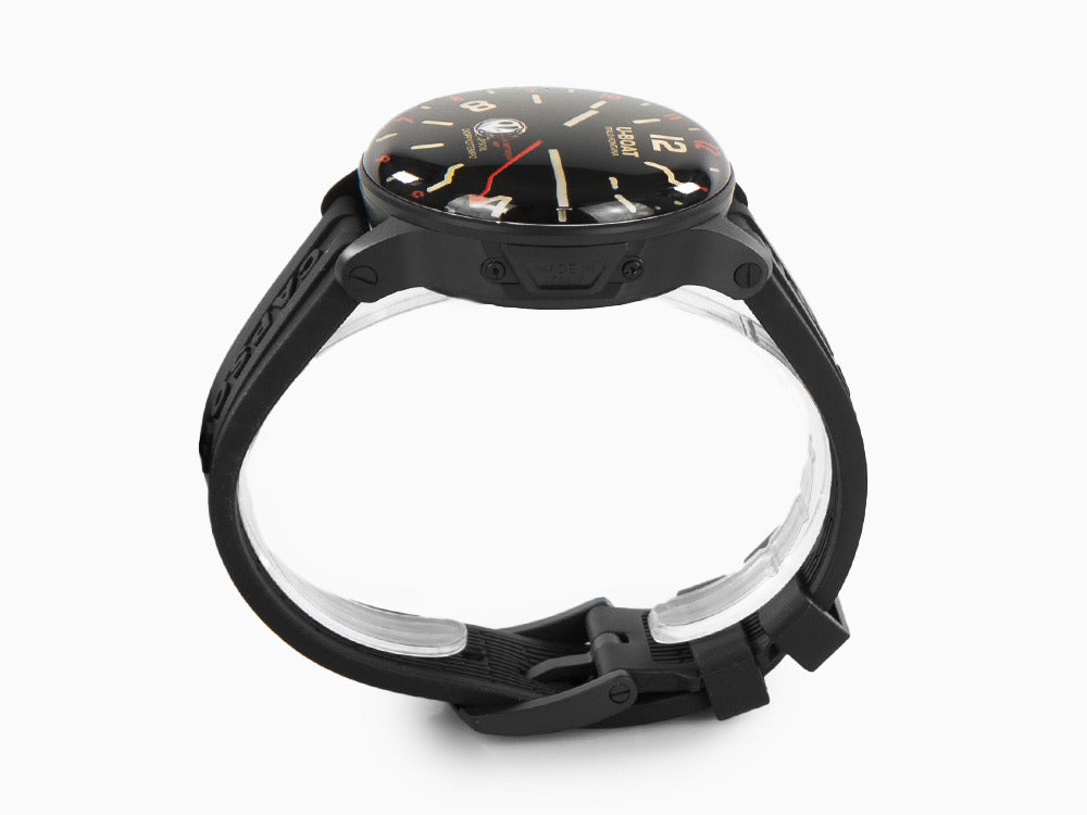 Reloj de Cuarzo U-Boat Capsoil Doppiotempo Red Rehaut, DLC, Negro, 45 mm, 8841