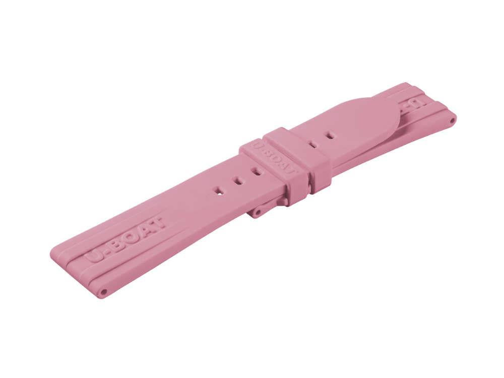 Correa U-Boat Accesorios, Caucho, Rosa, 22/20 mm., 8974/Z