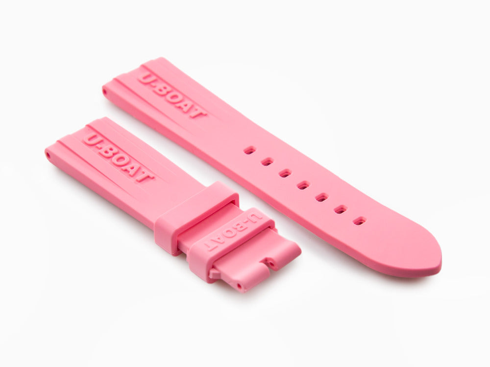 Correa U-Boat Accesorios, Caucho, Rosa, 22/20 mm., 8974/Z