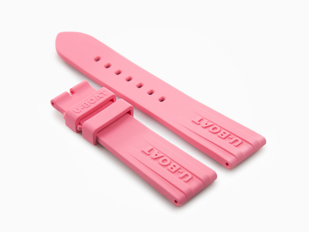 Correa U-Boat Accesorios, Caucho, Rosa, 22/20 mm., 8974/Z