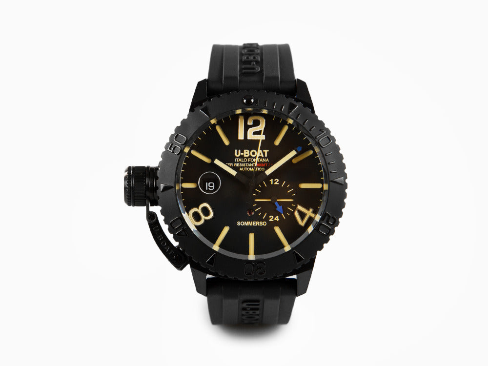 Reloj Automático U-Boat Classico Sommerso, DLC, Negro, 46 mm, 30 atm, 9015