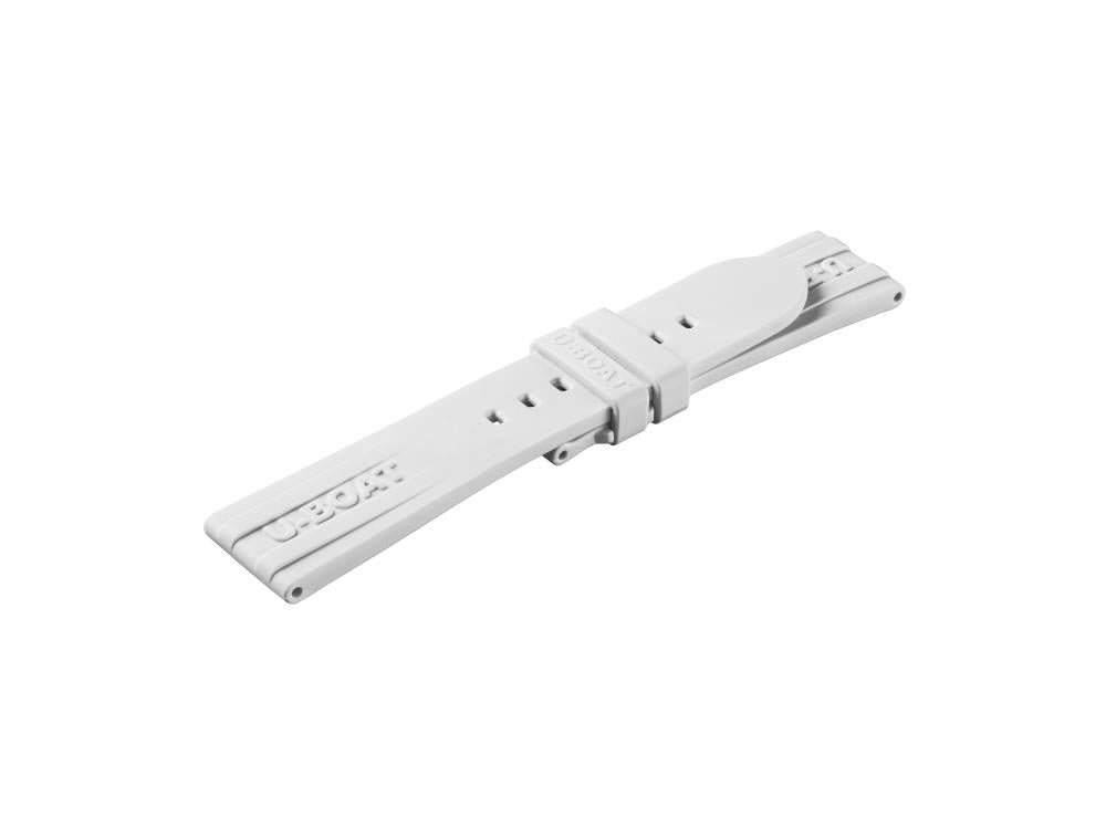 Correa U-Boat Accesorios, Silicona, Blanco, 22/20mm, 9529/Z